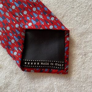 Ermenegildo Zegna Seta Silk Christmas Tie Red Christmas Tree Office Professional